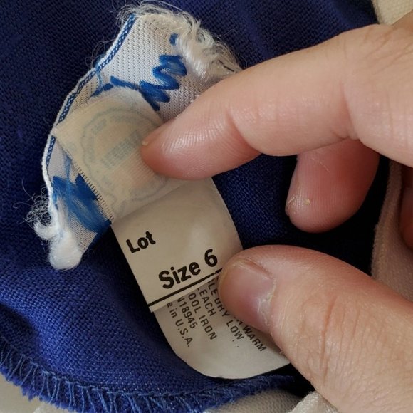 Vintage 60s Mod Blue Sailor Tent Dress Small 4 6 White Bow Knee Length‎ Pleated - Picture 13 of 13